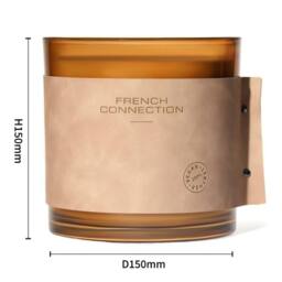 French Connection Leather Effect Candle Bergamot & Amberwood 1.46kg Four Wick - thumbnail 2