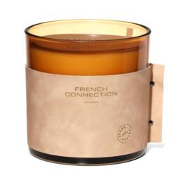 French Connection Leather Effect Candle Bergamot & Amberwood 1.46kg Four Wick - thumbnail 4