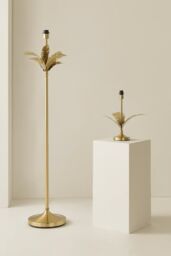 ValueLights Christina Gold Palm Leaf Detail Single Stem Table Lamp Base - thumbnail 7