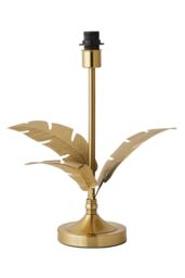 ValueLights Christina Gold Palm Leaf Detail Single Stem Table Lamp Base - thumbnail 5