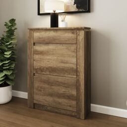 GFW Canyon Oak Shoe Cabinet in Light Oak - thumbnail 2