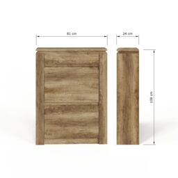 GFW Canyon Oak Shoe Cabinet in Light Oak - thumbnail 8