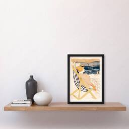 Artery8 Toulouse Lautrec Framed Wall Art Print Ocean Cruise Passenger in Beige - Size: A4 - thumbnail 2