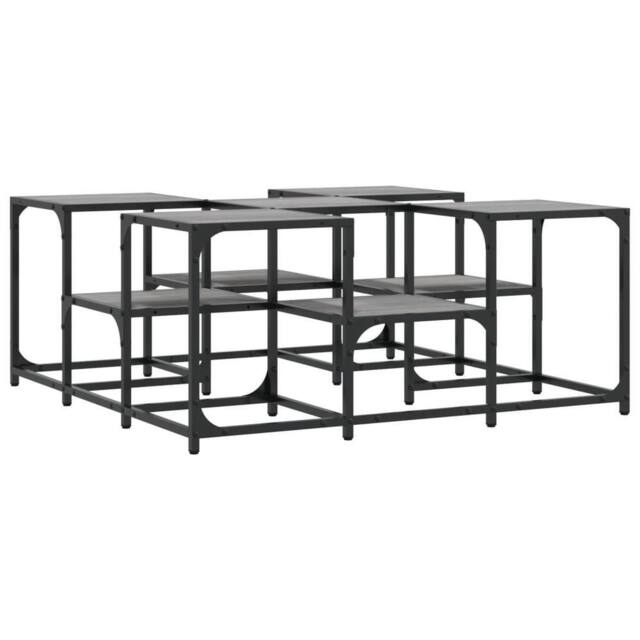 Berkfield Home Coffee Table Grey Sonoma 91x91x40 cm Engineered Wood - Size: 91 x 91 x 40 cm - image 1