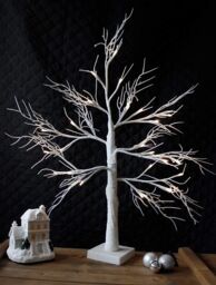 Marco Paul Pre-lit White LED Twig Tree in Silver - thumbnail 1