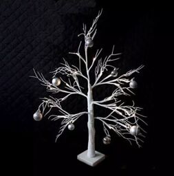 Marco Paul Pre-lit White LED Twig Tree in Silver - thumbnail 3