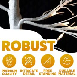 Marco Paul Pre-lit White LED Twig Tree in Silver - thumbnail 5