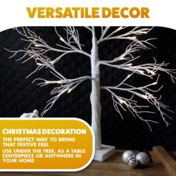 Marco Paul Pre-lit White LED Twig Tree in Silver - thumbnail 6