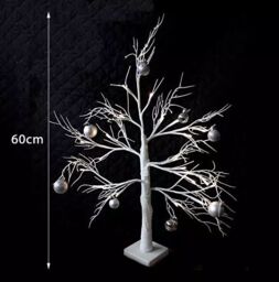 Marco Paul Pre-lit White LED Twig Tree in Silver - thumbnail 2