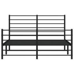 Berkfield Home Metal Bed Frame with Headboard & Footboard Black 140x200 cm - thumbnail 6