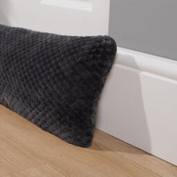 OHS Fabric Door Draught Excluder Weather Seal Waffle Fleece Window Draft Insulation in Charcoal - thumbnail 3