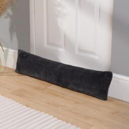 OHS Fabric Door Draught Excluder Weather Seal Waffle Fleece Window Draft Insulation in Charcoal - thumbnail 2