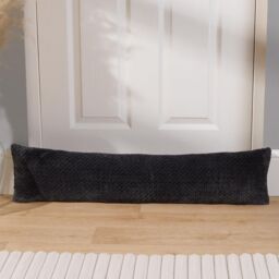 OHS Fabric Door Draught Excluder Weather Seal Waffle Fleece Window Draft Insulation in Charcoal