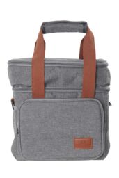 Living and Home 2-Layer Leakproof Insulated Lunch Tote Bag with Adjustable Shoulder Strap Gray in Grey - thumbnail 3