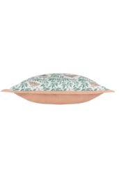 Wylder Silkmoth Bordered Floral 100% Cotton Cushion in Pale Pink - Size: 50 cm x 50 cm - thumbnail 3