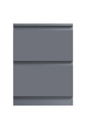 FWStyle Stora Dark Grey 2 Drawer Bedside Chest Table Nightstand Deep Drawers - thumbnail 4