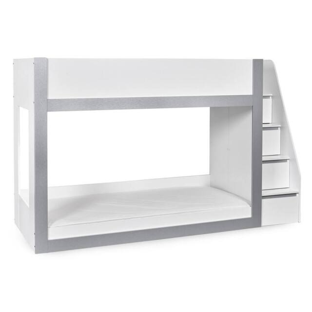 Cheshire Quince Bunk Bed - White & Silver - Single (90cm) - image 1