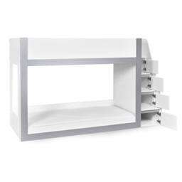 Cheshire Quince Bunk Bed - White & Silver - Single (90cm) - thumbnail 2