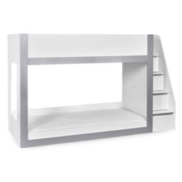 Cheshire Quince Bunk Bed - White & Silver - Single (90cm)