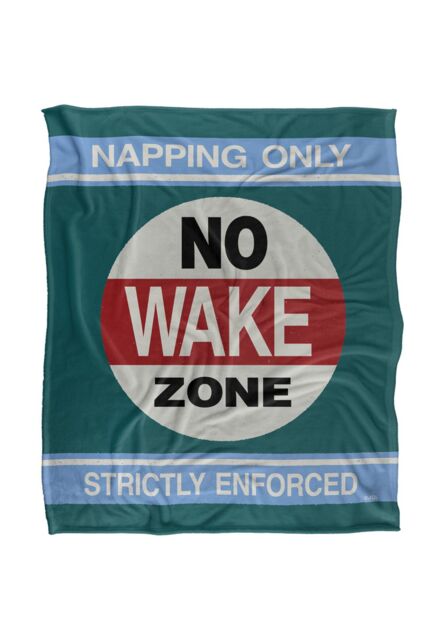 JQ Licensing James Piazza Coastal No Wake Zone Silky Touch Super Soft Throw Blanket 152 X 127 cm in White - image 1