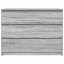Berkfield Home Sideboard Grey Sonoma 100x35x76 cm Engineered Wood - Size: 100 x 35 x 76 cm - thumbnail 6