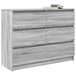 Berkfield Home Sideboard Grey Sonoma 100x35x76 cm Engineered Wood - Size: 100 x 35 x 76 cm - thumbnail 4