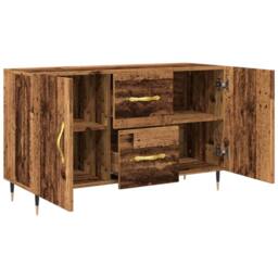 Berkfield Home Sideboard Old Wood 100x36x60 cm Engineered Wood in Brown - Size: 100 x 36 x 60 cm - thumbnail 7