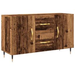 Berkfield Home Sideboard Old Wood 100x36x60 cm Engineered Wood in Brown - Size: 100 x 36 x 60 cm - thumbnail 3