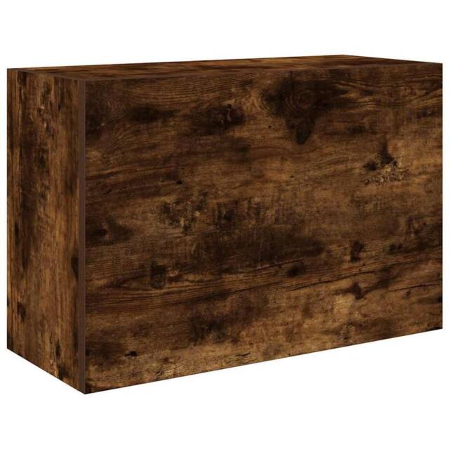 Berkfield Home Bathroom Wall Cabinet Smoked Oak 60x25x40 cm Engineered Wood in Brown - Size: 60 x 25 x 40 cm - image 1