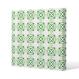 Benjamin Tate Design Green extraordinary boho chic summer design (Canvas Print) / 46 x 46 x 4cm in Natural - Size: 46 x 46 x 4 cm - thumbnail 1