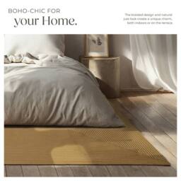 tectake Rug Raya 160 X 230 Cm - Brown in Tan - Size: 160 cm x 230 cm - thumbnail 4