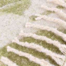 HOEM Meta Abstract Faux Mohair Knit Throw in Olive - Size: 130 cm x 180 cm - thumbnail 5