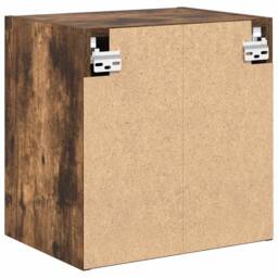 Berkfield Home Durable Garage Wall Cabinets 2 pcs Smoked Oak Engineered Wood in Brown - thumbnail 8