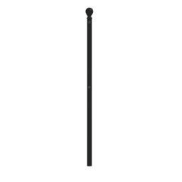 Berkfield Home Metal Headboard Black 180 cm - thumbnail 4