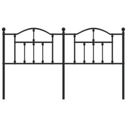 Berkfield Home Metal Headboard Black 180 cm - thumbnail 3