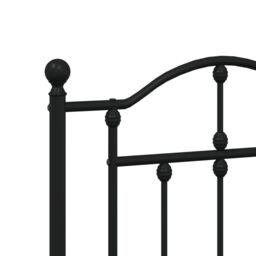 Berkfield Home Metal Headboard Black 180 cm - thumbnail 5