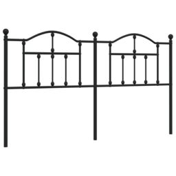 Berkfield Home Metal Headboard Black 180 cm - thumbnail 2