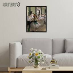 "Artery8 The Ballet Class Dance Studio Degas Black Framed Canvas Wall Art - Size: W12"" x H16""" - thumbnail 3