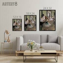 "Artery8 The Ballet Class Dance Studio Degas Black Framed Canvas Wall Art - Size: W12"" x H16""" - thumbnail 4