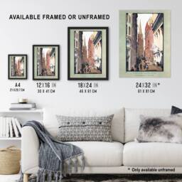 "Artery8 Trinity Church & Wall Street Elmer Wall Art Poster Print - Size: W12"" x H16""" - thumbnail 3