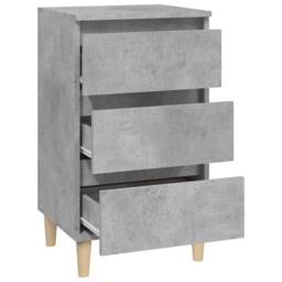 Berkfield Home Classic Bedside Cabinet Concrete Grey 40x35x70 cm Engineered Wood - Size: 40 x 35 x 70 cm - thumbnail 7