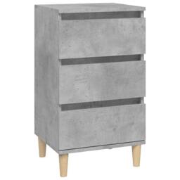 Berkfield Home Classic Bedside Cabinet Concrete Grey 40x35x70 cm Engineered Wood - Size: 40 x 35 x 70 cm - thumbnail 3