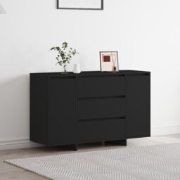 Berkfield Home Sideboard Black 120x41x75 cm Engineered Wood - Size: 120 x 41 x 75 cm - thumbnail 1