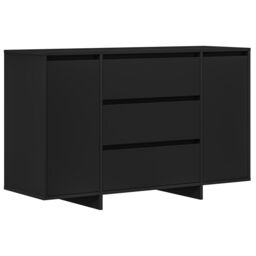 Berkfield Home Sideboard Black 120x41x75 cm Engineered Wood - Size: 120 x 41 x 75 cm - thumbnail 2
