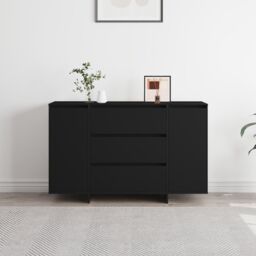 Berkfield Home Sideboard Black 120x41x75 cm Engineered Wood - Size: 120 x 41 x 75 cm - thumbnail 4
