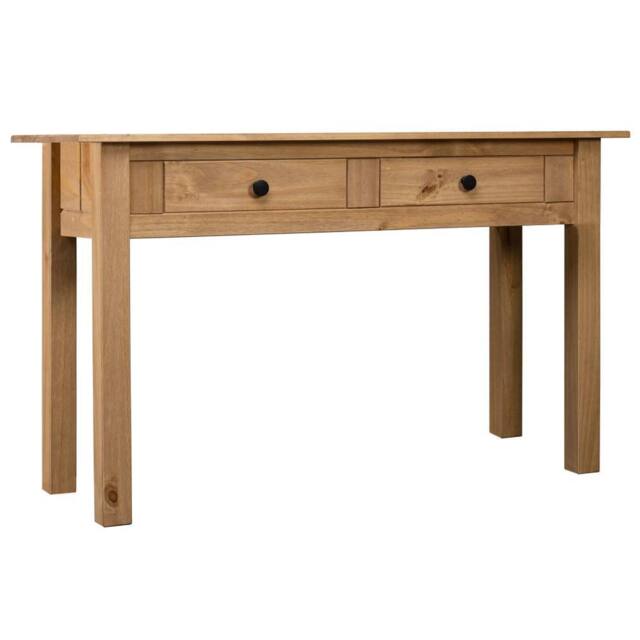 Berkfield Home Console Table 110x40x72 cm Solid Pine Wood Panama Range in Brown - Size: 110 x 40 x 72 cm - image 1