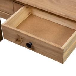 Berkfield Home Console Table 110x40x72 cm Solid Pine Wood Panama Range in Brown - Size: 110 x 40 x 72 cm - thumbnail 8