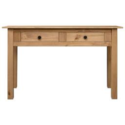 Berkfield Home Console Table 110x40x72 cm Solid Pine Wood Panama Range in Brown - Size: 110 x 40 x 72 cm - thumbnail 2