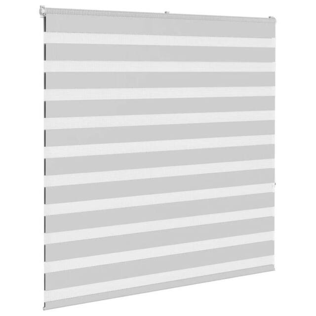 Berkfield Home Elegant Zebra Blind Light Grey 140x150 cm Fabric Width 135.9 cm P - image 1