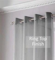 Luxury Living Voile Ring Top Curtain Panel Pair in Silver - Size: 145 cm width x 229 cm drop - thumbnail 5